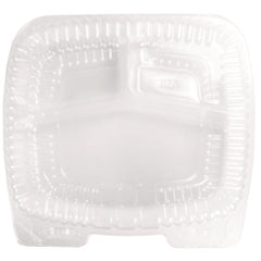 HFA® Handi-Lock® Three-Compartment Food Container, 8 x 3 x 8.87, Clear, Plastic, 250/Carton