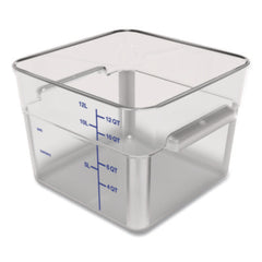 Carlisle Squares Polycarbonate Food Storage Container, 12 qt, 11.13 x 11.13 x 8.25, Clear, Plastic