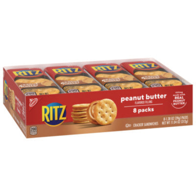 Nabisco® Ritz® Peanut Butter Cracker Sandwiches, 1.38 oz, 8/Pack Crackers - Office Ready