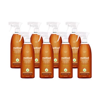 Method® Daily Wood Cleaner, 28 oz Spray Bottle, 8/Carton Wood Polishes/Cleaners - Office Ready
