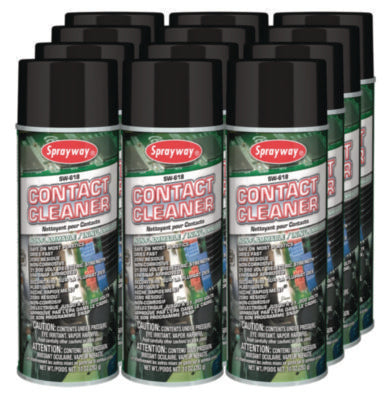 Sprayway® Contact Cleaner, 10 oz Aerosol Spray, 12/Carton Lubricants - Office Ready