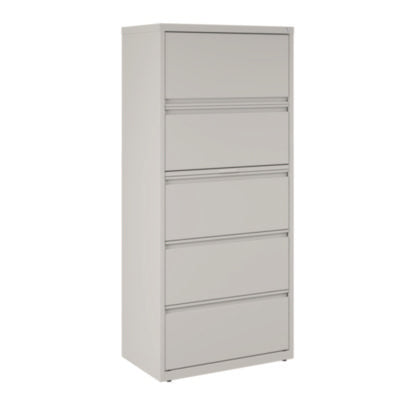 Alera® Lateral File, 5 Legal/Letter-Size File Drawers, Light Gray, 30