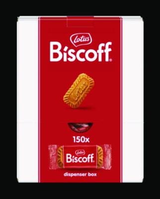 Biscoff Cookies Dispenser Box, Caramel Cookie, 0.22 oz Bag, 150/Carton Cookies - Office Ready