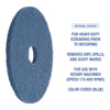 Boardwalk® Scrubbing Floor Pads, 13" Diameter, Blue, 5/Carton Scrub/Strip Floor Pads - Office Ready