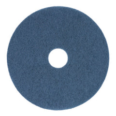 Boardwalk® Scrubbing Floor Pads, 14" Diameter, Blue, 5/Carton