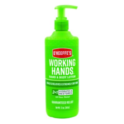 O'Keeffe's® Working Hands Hand & Body Lotion, 12 oz Pump Bottle, Unscented Moisturizing Creams - Office Ready