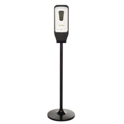 Alpine Industries Automatic Foam Hand Sanitizer/Soap Dispenser with Floor Stand, 40 oz, 4.48 x 6 x 45, White Foam Soap Dispensers, Automatic - Office Ready