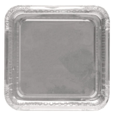 HFA® Square Cake Pan, 7.88 x 7.88 x 1.31, Silver, Aluminum, 500/Carton Disposable Pans - Office Ready