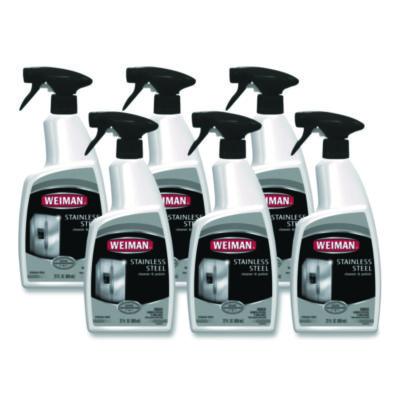 WEIMAN® Stainless Steel Cleaner and Polish, Floral Scent, 22 oz Spray Bottle, 6/Carton Metal Cleaners/Polishes - Office Ready