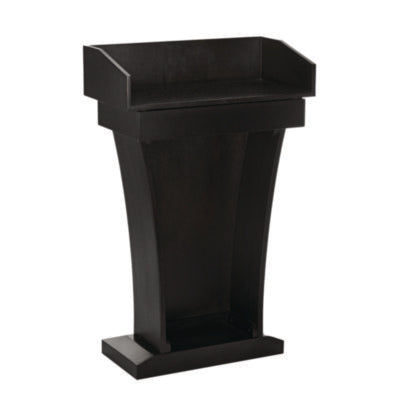 AdirOffice Wood Stand-Up Podium Lectern Speaker Stand with Drawer and Storage Area, 27.55 x 14 x 43.3, Black Freestanding Lecterns - Office Ready
