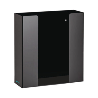 AdirMed Acrylic Glove Dispenser, Double Box Capacity, 10.2 x 3.5 x 10.8, Black Multi-Box Glove Dispensers - Office Ready