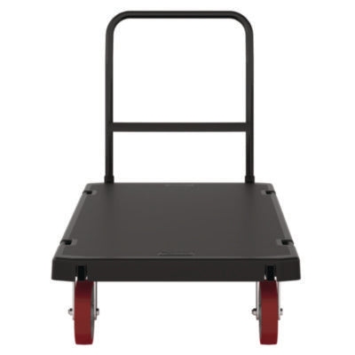 Suncast Commercial® Resin Platform Trucks, 1,600 lb Capacity, 30.25 x 64.5 x 41, Black Platform Trucks - Office Ready
