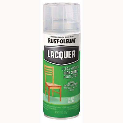 Rust-Oleum® Specialty Lacquer Spray Paint, Gloss Clear, 12 oz Aerosol Can, 6/Carton Specialty Paints & Primers - Office Ready