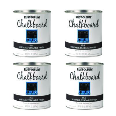 Rust-Oleum® Chalkboard Paint, Matte Black, Quart Can, 4/Carton Specialty Paints & Primers - Office Ready