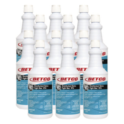 Betco® Fight Bac™ RTU Disinfectant, Citrus Floral Scent, 32 oz Spray Bottle, 12/Carton Disinfectants/Cleaners - Office Ready