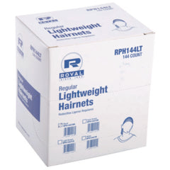 AmerCareRoyal® Lightweight Latex-Free Hairnets, Nylon, 24", Black, 144/Box, 20 Boxes/Carton