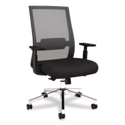 Alera® Ashdale Ergonomic Fabric Swivel Task Chair, Supports Up to 275 lb, 18.15 to 21.89 Seat Height, Black Seat/Back, Black Base Office Chairs - Office Ready