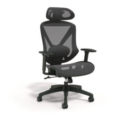 Alera® Taunton Ergonomic Mesh Swivel Task Chair, Supports Up to 275 lb, 17.44 to 20.98 Seat Height, Black Seat/Back, Black Base Office Chairs - Office Ready