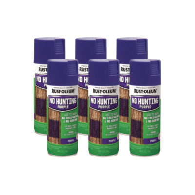 Rust-Oleum® Specialty No Hunting Purple Spray Paint, Flat No Hunting Purple, 12 oz Aerosol Can, 6/Carton Specialty Paints & Primers - Office Ready