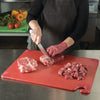 San Jamar® Saf-T-Grip Cutting Board, Plastic, 24 x 18, x 0.5, Red Cutting Boards - Office Ready