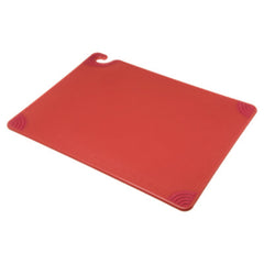 San Jamar® Saf-T-Grip Cutting Board, Plastic, 24 x 18, x 0.5, Red
