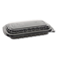 Pactiv Evergreen MealMaster® Rib Container, 10 x 7.1 x 2.1, Black/Clear, Plastic, 90/Carton Butcher Food Containers - Office Ready