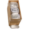 Pactiv Evergreen Classic Carry-Out® Container with PET Dome Lid, 22 oz, 8.2 x 6.2 x 1.3, Silver/Clear, Aluminum, 100/Carton Takeout Food Containers - Office Ready
