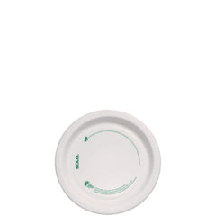 SOLO® Compostable Paper Dinnerware, ProPlanet Seal, Plate, 6" dia, White, 500/Carton