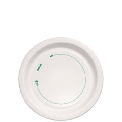 SOLO® Compostable Paper Dinnerware, ProPlanet Seal, Plate, 9" dia, White, 250/Carton