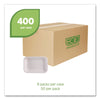 Eco-Products® WorldView Vanguard Rectangular Container, 12 oz, 7 x 4.75 x 1, Sugarcane Fiber, White, 400/Carton Takeout Food Containers - Office Ready