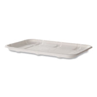 Eco-Products® Meat & Produce Food Trays, 8.5 x 6.2 x 0.5, White, Sugarcane Fiber, 400/Carton Butcher Food Containers - Office Ready