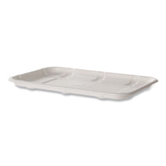 Eco-Products® Meat & Produce Food Trays, 8.5 x 6.2 x 0.5, White, Sugarcane Fiber, 400/Carton