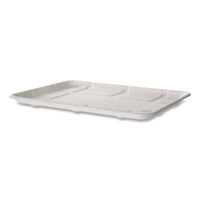 Eco-Products® Meat & Produce Food Trays, 10.52 x 8.5 x 0.5, White, Sugarcane Fiber, 300/Carton Butcher Food Containers - Office Ready