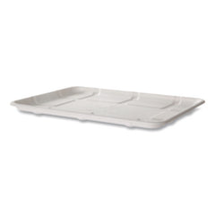 Eco-Products® Meat & Produce Food Trays, 10.52 x 8.5 x 0.5, White, Sugarcane Fiber, 300/Carton
