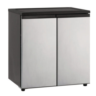 Avanti 5.5 Cu. Ft. Side by Side Refrigerator/Freezer, Black/Platinum Counter Height Refrigerators - Office Ready