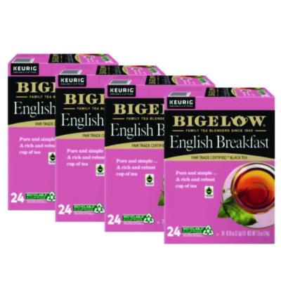 Bigelow® English Breakfast Tea K-Cups®, 24/Box, 4 Box/Carton Tea K-Cups - Office Ready