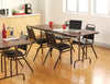 Alera® Rectangular Wood Folding Table, Rectangular, 48w x 23.88d x 29h, Mahogany Multiuse Folding & Nesting Tables - Office Ready