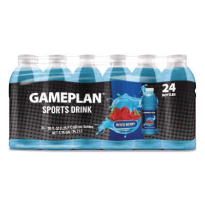 Niagara® Bottling Gameplan® Sports Drink, Mixed Berry, 20 oz Bottle, 24/Carton Sports Drinks - Office Ready