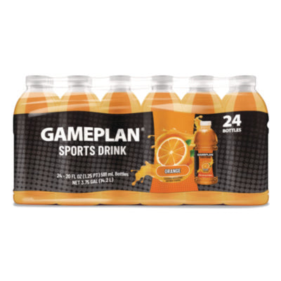 Niagara® Bottling Gameplan® Sports Drink, Orange, 20 oz Bottle, 24/Carton Sports Drinks - Office Ready