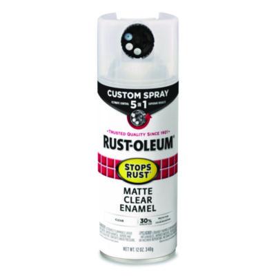 Rust-Oleum® Stops Rust 5-in-1 Spray Paint, Matte Clear, 12 oz Aerosol Can Specialty Paints & Primers - Office Ready