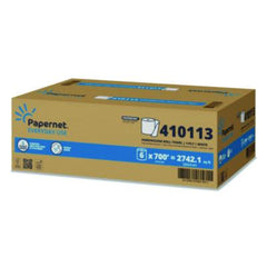 Papernet® HyTech Seas Hardwound Roll Towel Heavenly Soft Standard, 1-Ply, 7.9" x 700 ft, White, 6/Carton