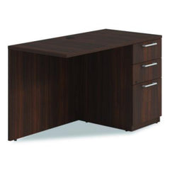 Alera® Seville Series Desk Return With Pedestal, Right, 48" x 24" x 29", Mahogany