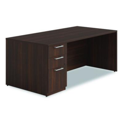 Alera® Seville Series Single Pedestal Desk, Left Pedestal, 72