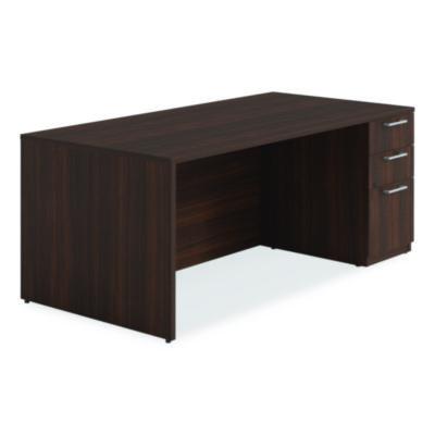 Alera® Seville Series Single Pedestal Desk, Right Pedestal, 72