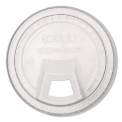 Eco-Products® GreenStripe Cold Cup Sip Lids, Fits 9 oz/12 oz to 24 oz Cold Cups, Plastic, Clear, 1,000/Carton