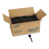 Dixie® Mediumweight Polystyrene Cutlery, Soup Spoon, Plastic, Black, 1,000/Carton Disposable Soup Spoons - Office Ready