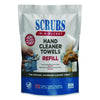 SCRUBS® Hand Cleaner Towels, SCRUBS in-a-Bucket Refill, 1-Ply, 10 x 12, Citrus, Blue/White, 72/Pack, 6 Packs/Carton Cleaner/Detergent Wet Wipes - Office Ready