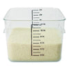 Rubbermaid® Commercial Square Storage Container, 12 qt, 10.5 x 11.31 x 7.75, Clear, Plastic Storage Food Containers - Office Ready