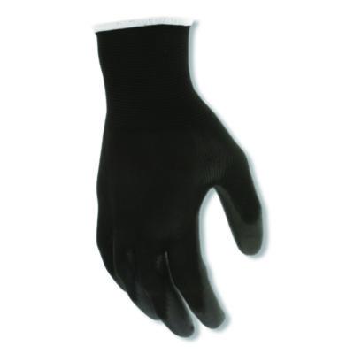 MCR™ Safety Work Glove, Black, Medium, Dozen Work Gloves, Coated - Office Ready