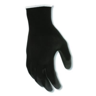 MCR™ Safety Work Glove, Black, Small, Dozen Work Gloves, Coated - Office Ready